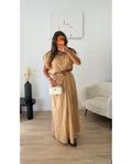 Ensemble Jupe Longue anneaux Camel