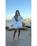 Ensemble Short & Chemise Broderie Blanche