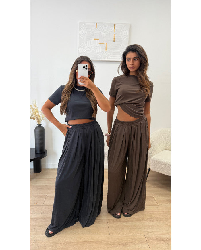 Ensemble viscose crop choco