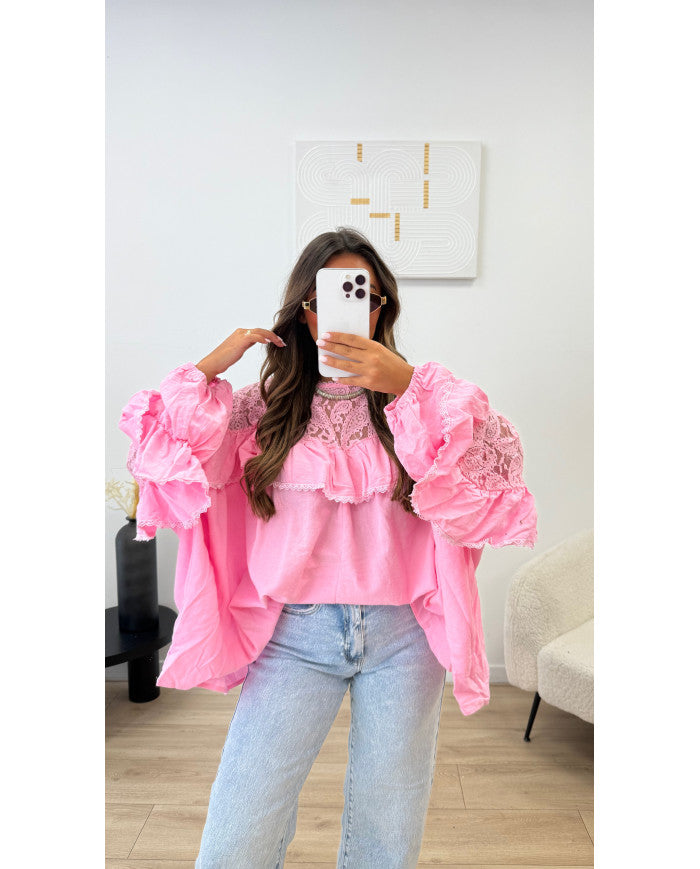 Haut Zimmer dentelle rose