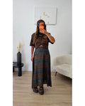 Jupe satiné Tie Choco
