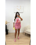 Jupe sequin rose