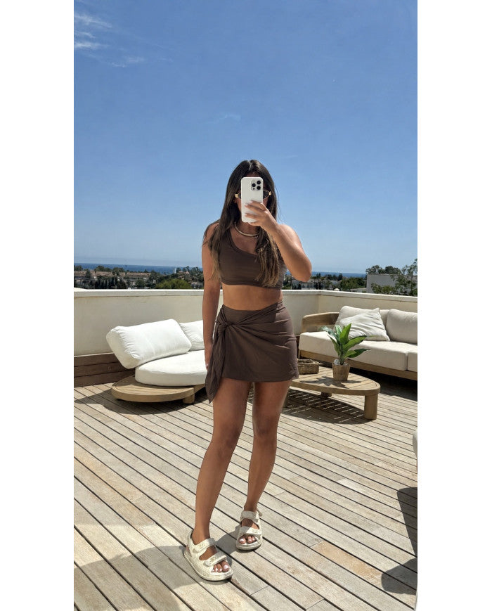Maillot de Bain 3 pièces Uni Choco