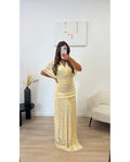 Robe Cérémonie Dentelle Jaune