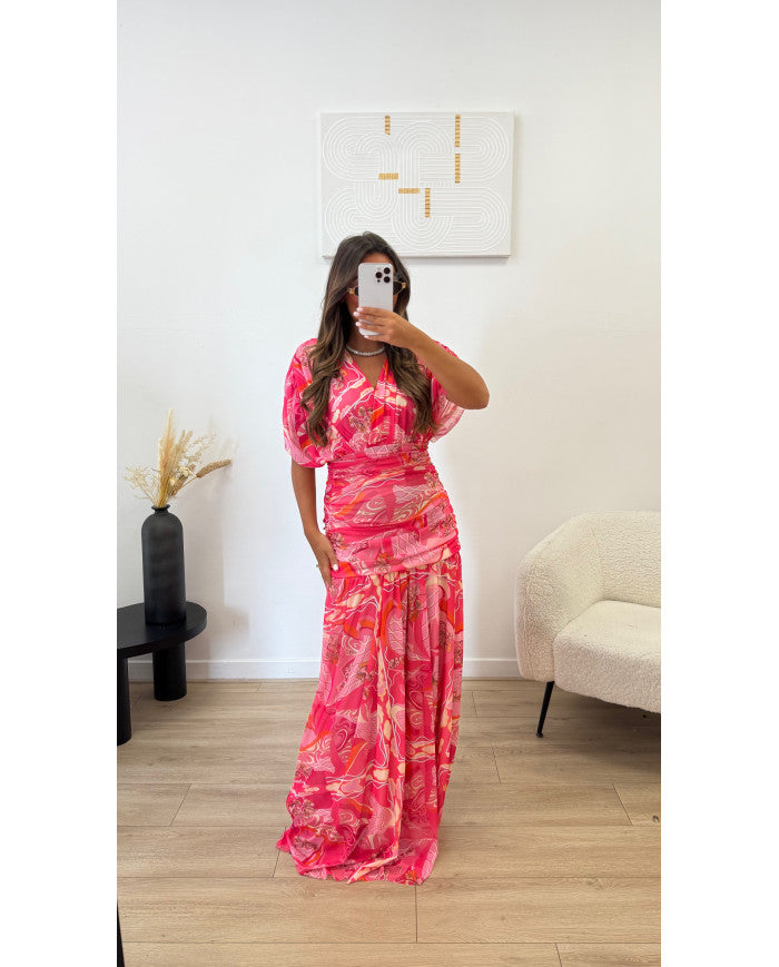 Robe cérémonie motif Rose