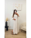Robe épaulette Viscose blanche