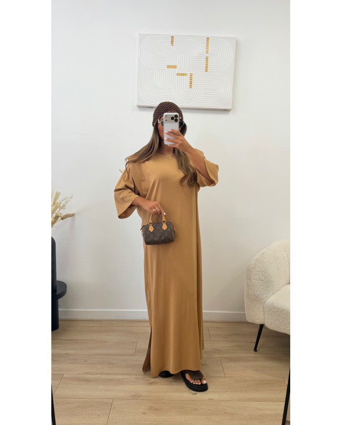 Robe épaulette Viscose blanche