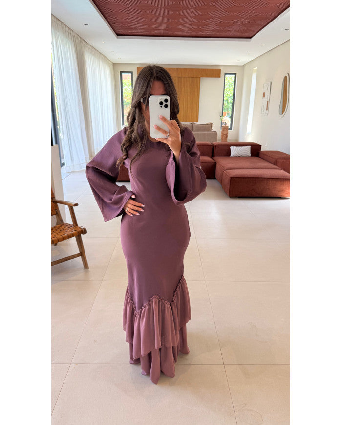 Robe Mast Volant Rust